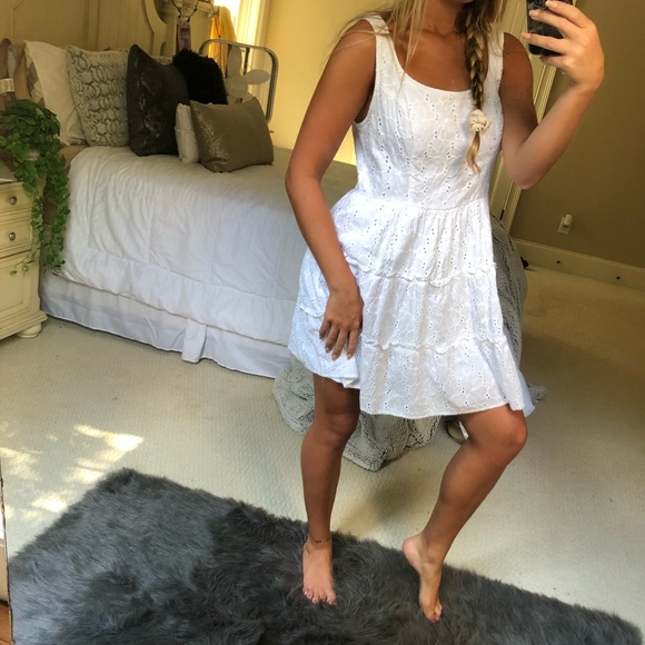 SOLD • ivory ruffled babydoll dress - Picture 4 of 7